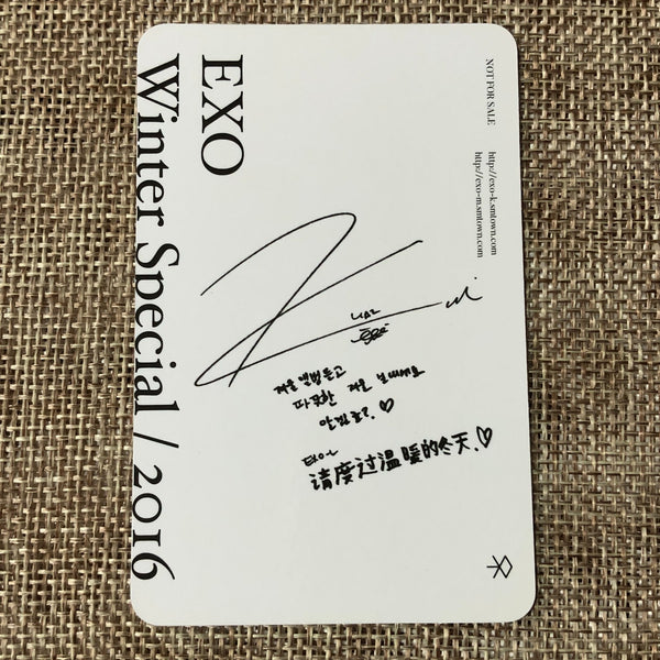 EXO KAI #2 [2016 Winter Special For Life] Official Photocard / New, Rare / Gift