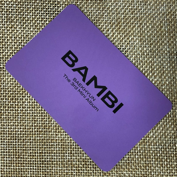EXO BAEKHYUN #11 [ BAMBI ] Official Photocard, 3rd Mini Album / New / Gift