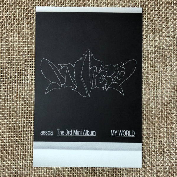 AESPA NINGNING [MY WORLD] Official Polaroid Photocard, Zine WTMW Ver / Gift