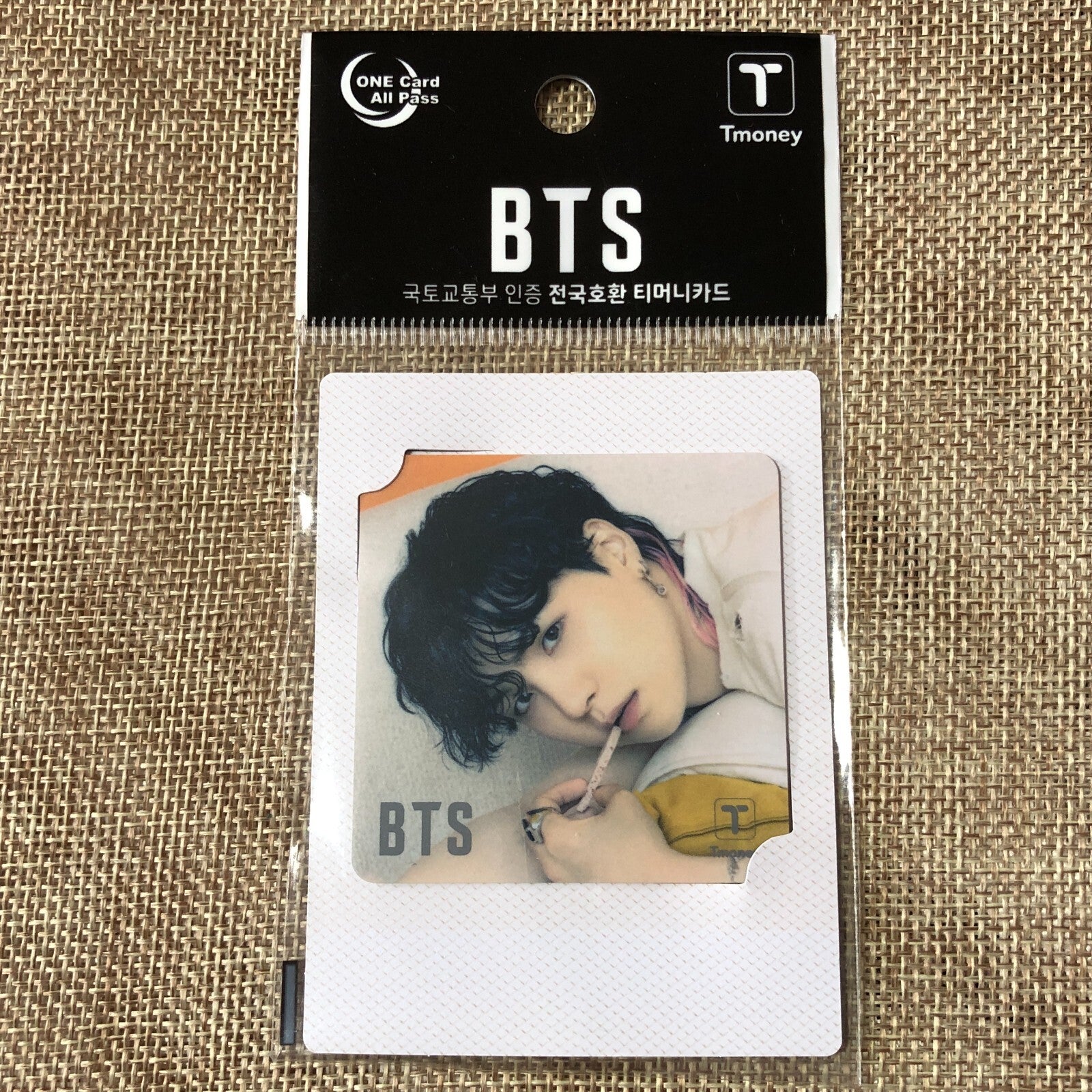 BTS SUGA [ 2021 CU T-Money ] Official Mini transparent Photocard / New / Gift