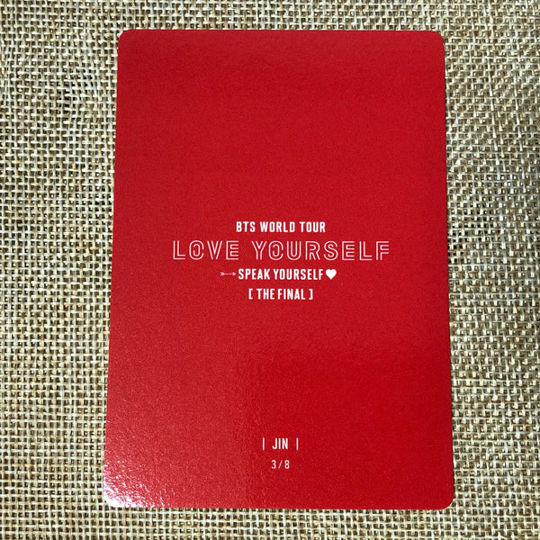 BTS JIN 3/8 [ Speak Yourself The Final ] Official Mini Photocard / New / Gift