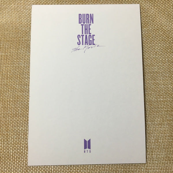 BTS Movie [ Burn The Stage ] Official Postcard / New / Gift