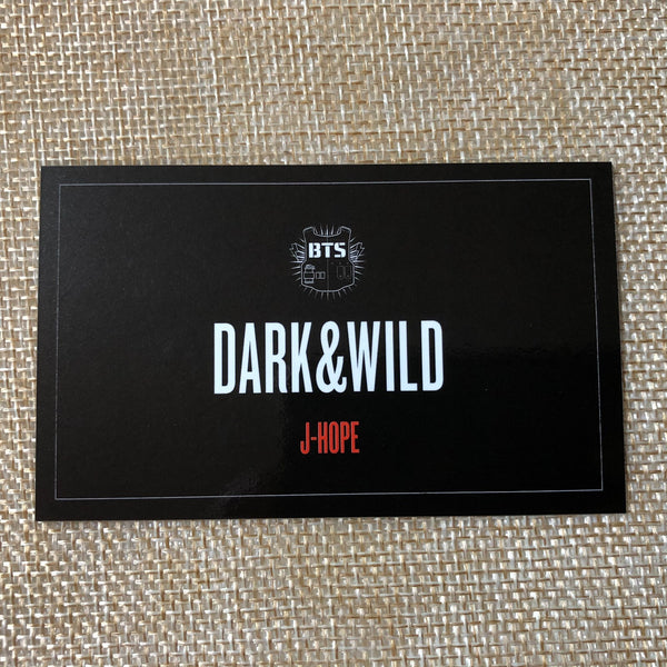 BTS J-HOPE [ Dark & Wild Official Photocard ] 1st Studio Album / NEW /+GFT