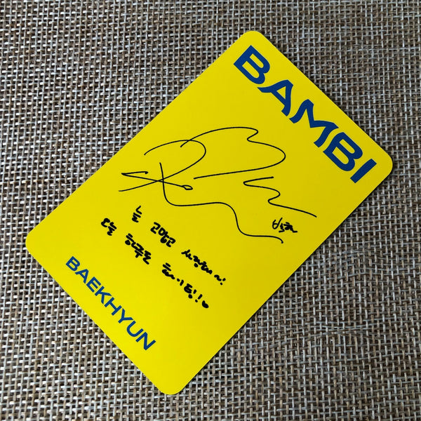 EXO BAEKHYUN #3 [ BAMBI ] Official Photocard, 3rd mini Album / New / Gift