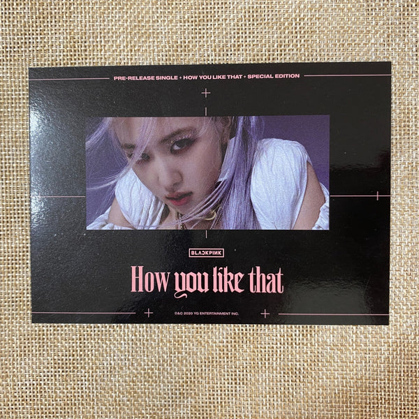 BLACKPINK ROSE [How You Like That] Official Photocard, Special Ed. / New / Gift