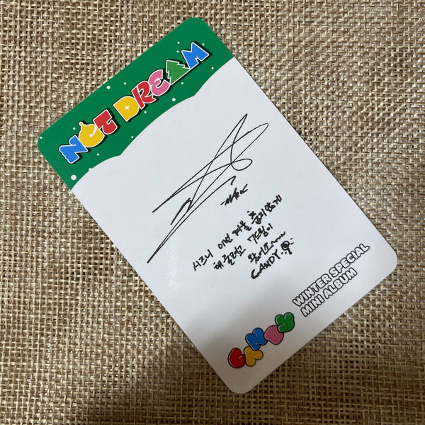 NCT DREAM MARK [Winter Special Candy] Official Photocard, Photobook Ver / Gift