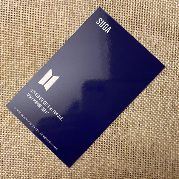 BTS SUGA [Fanclub ARMY 8th Membership Kit] Official Photocard / New, Rare / Gift
