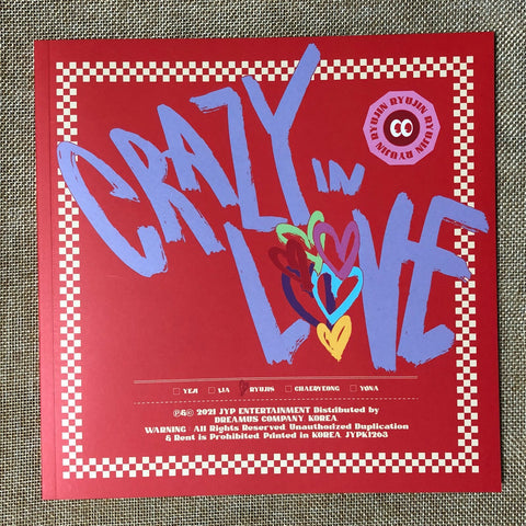 ITZY RYUJIN [CRAZY IN LOVE] Official Photobook + Poster +Sticker Set / Gift