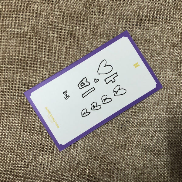 BTS JIN 4/4 [BANG BANG CON The Live] Official Message Photo Photocard New/Gift