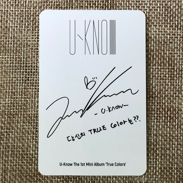 TVXQ U-KNOW YOONHO [ TRUE COLOR ] Official Photocard, True Ver / New / Gift
