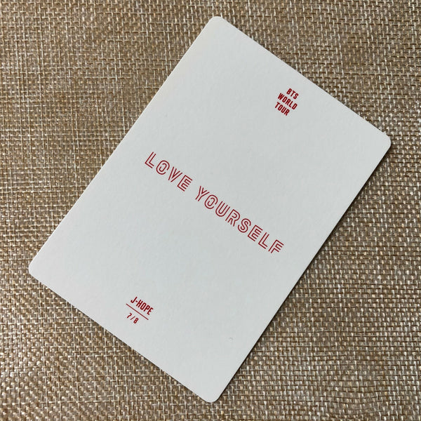 BTS J-HOPE 7/8 [ Love Yourself World Tour ] Official Mini Photocard / New / Gift