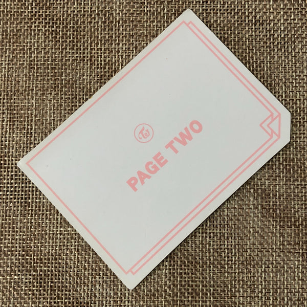 TWICE GROUP [ PAGE TWO ] Official Photocard, 2nd Mini Mint Ver. / New / Gift