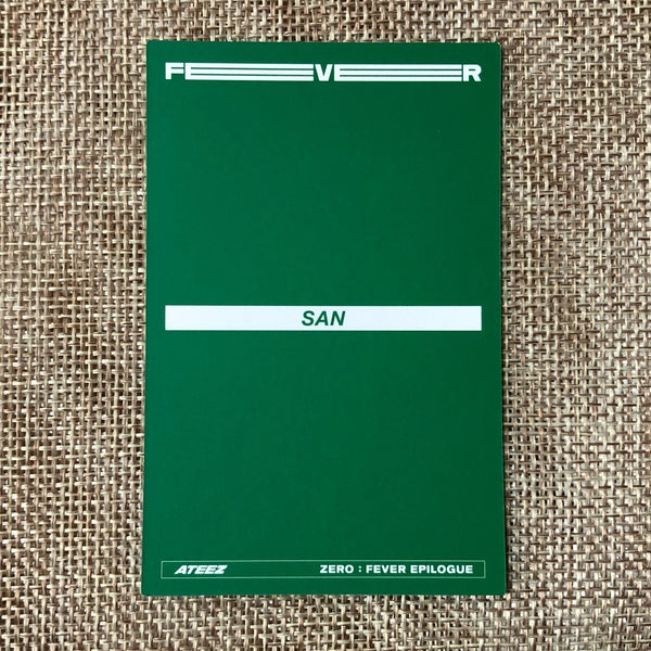 ATEEZ SAN [Zero : Fever Epilogue] Official Photocard, Diary Ver Limited / Gift