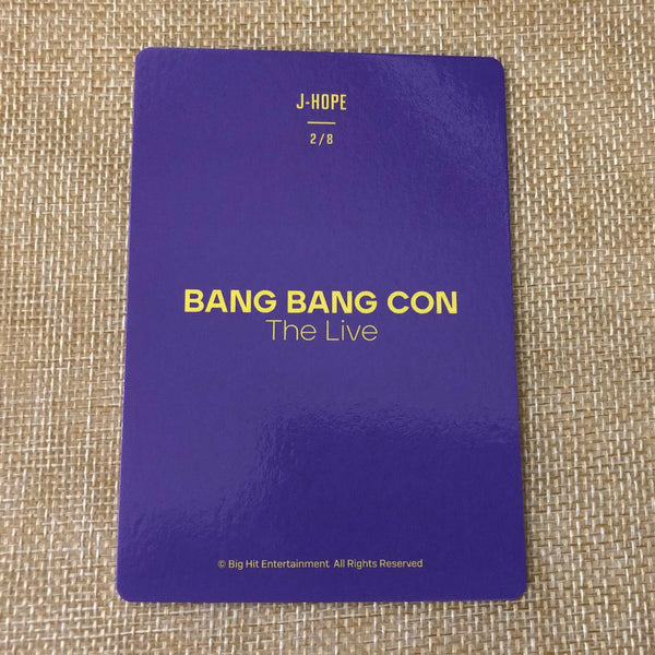 BTS J-HOPE 2/8 [ BANG BANG CON The Live ] Official Mini Photocard / New / Gift