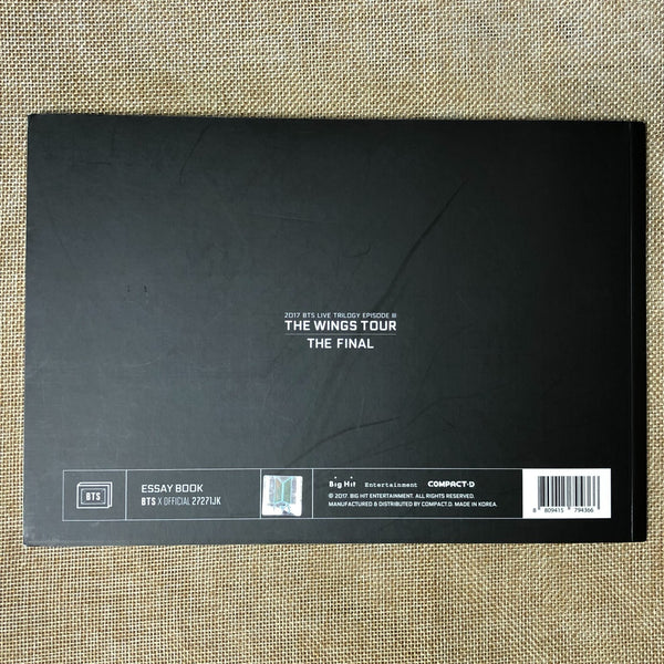 BTS JUNGKOOK [ The Wings Tour Essay Book for V ] Official Photobook / New / Gift