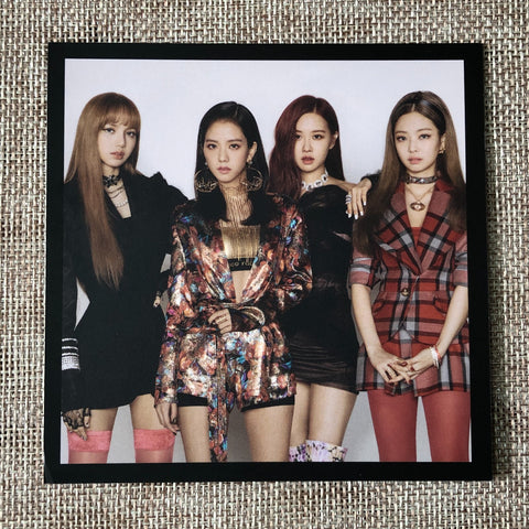 BLACKPINK GROUP [SQUARE UP] Official Postcard, 1st Mini Black Ver. / New / Gift