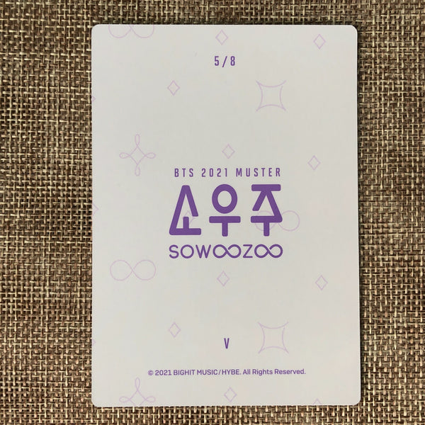 BTS V 5/8 [ 2021 Muster SOWOOZOO ] Official Mini Photocard / New / Gift