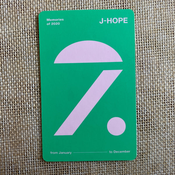 BTS J-HOPE [ Memories of 2020 DVD ] Official Photocard / New, Rare / Gift