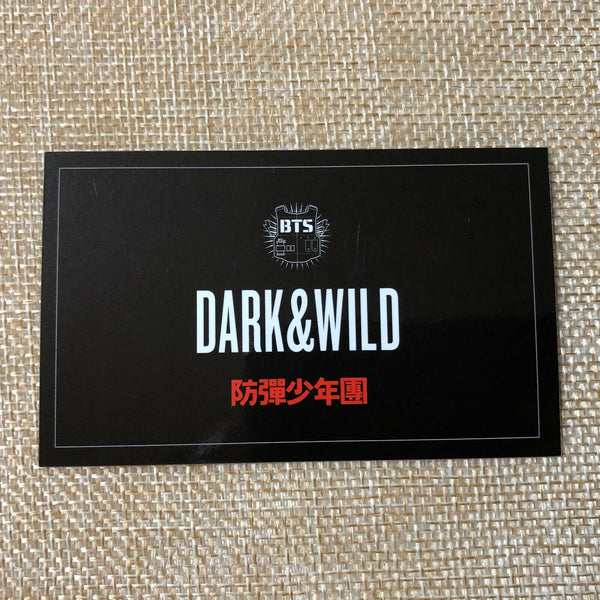 BTS Group #2[ Dark & Wild Official Photocard ] 1st Studio Album /NEW, RARE /+GFT