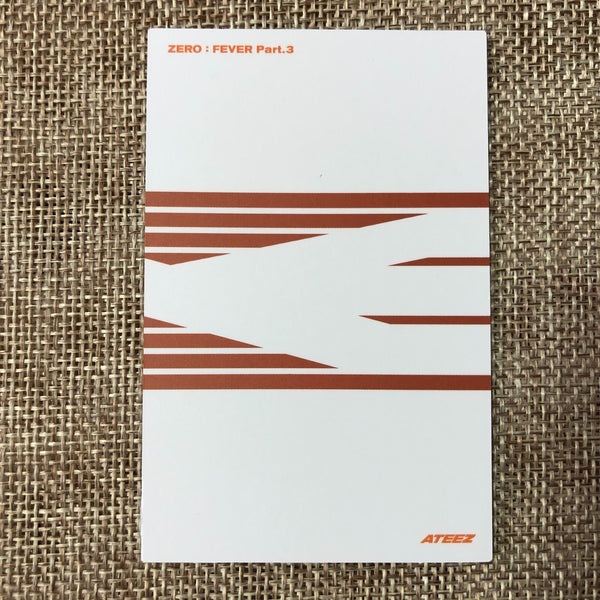 ATEEZ SAN [Zero : Fever Epilogue] Official Photocard, Diary Limited / New / Gift