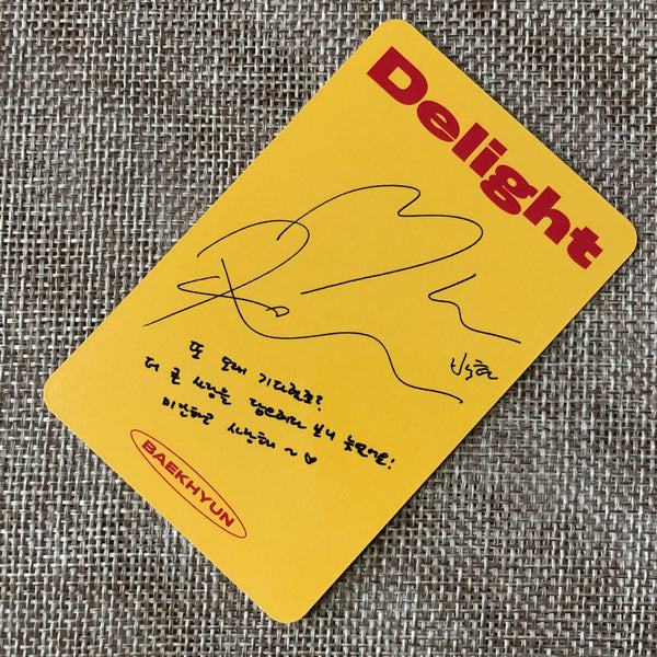 EXO BAEKHYUN #3 [ Delight ] Official Photocard, 2nd Mini Honey / New / Gift