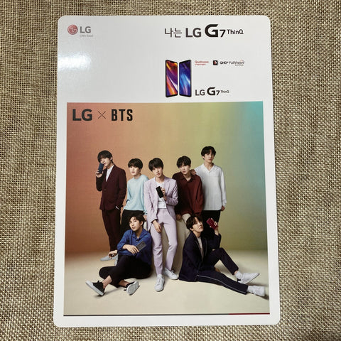 BTS GROUP [ LG x BTS G7 ThinQ ] Mini Poster Photocard, LG / New, Rare / Gift
