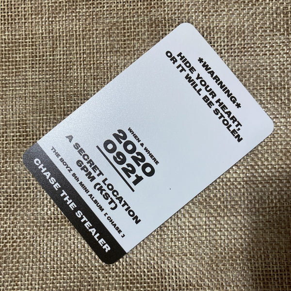 THE BOYZ SANGYEON [CHASE The Stealer] Official Ticket Photocard, Trick / Gift