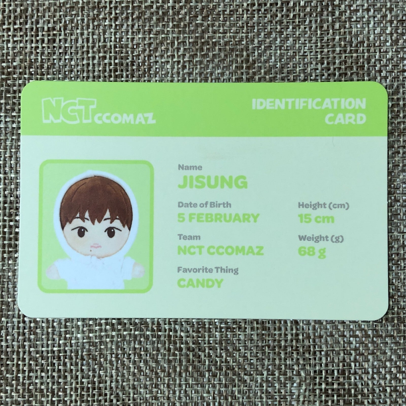 NCT JISUNG [ CCOMAZ GROCERY STORE ] Official ID Card Photocard / New / Gift
