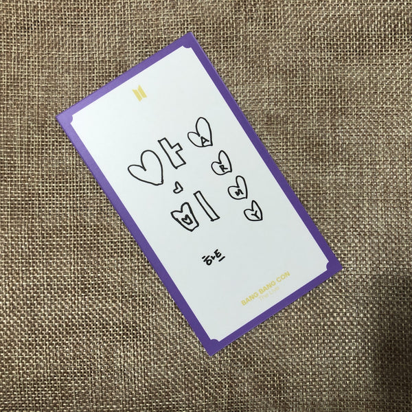BTS JIN 4/4 [BANG BANG CON The Live] Official Message Photo Photocard New/Gift