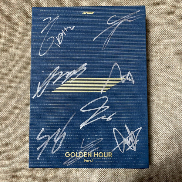 ATEEZ All Member Signed Promo Album [Golden Hour Part. 1] Message Full Set /+G