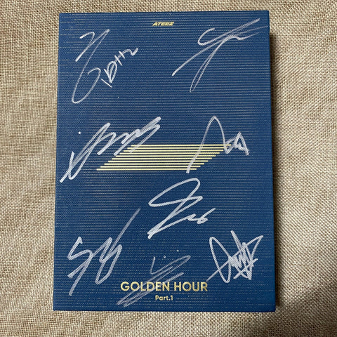 ATEEZ All Member Signed Promo Album [Golden Hour Part. 1] Message Full Set /+G
