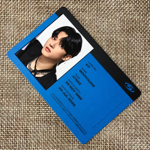 ATEEZ WOOYOUNG [THE WORLD EP.1 : MOVEMENT] Official ID Card Photocard, A Ver.