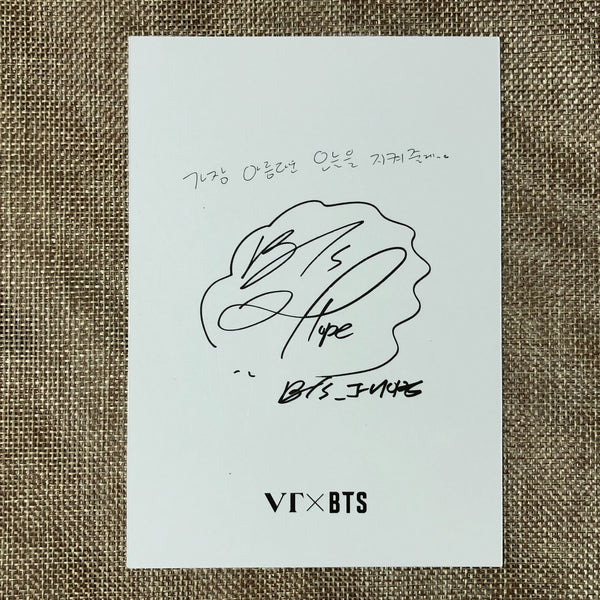 BTS J-HOPE [ VT Cosmetics Sign Message ] Official Postcard / New / Gift