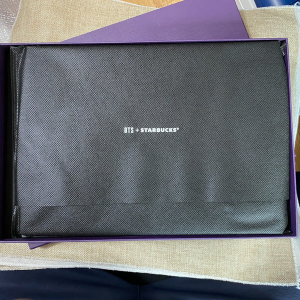 BTS x Starbucks 2020 / Tartan Check Pouch, Size Large / Official / New, Rare /+G