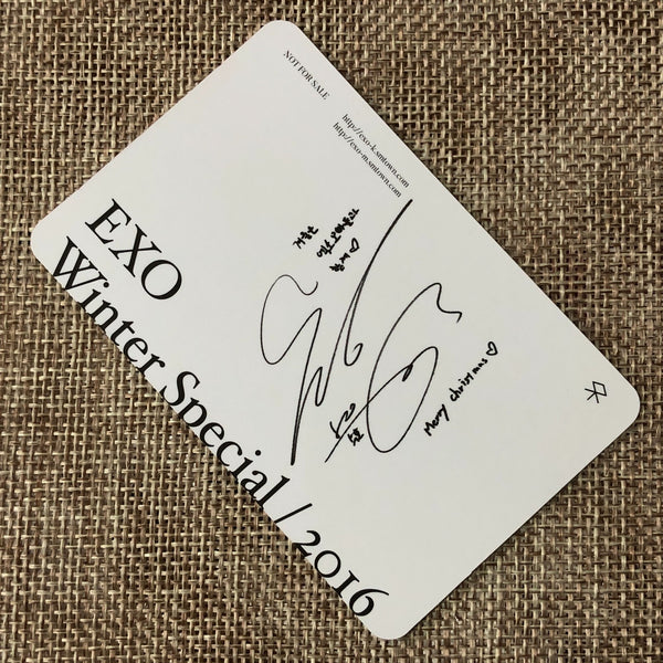 EXO SUHO [ 2016 Winter Special For Life ] Official Photocard / New, Rare / Gift
