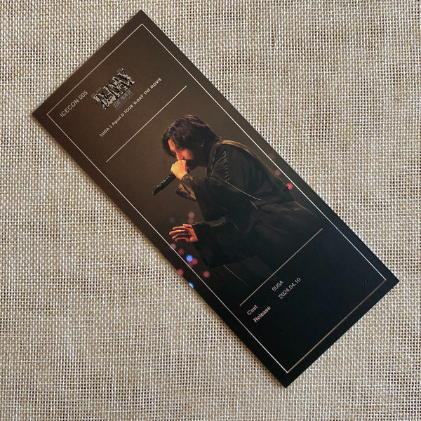 BTS SUGA [That's The Ticket] Official Photo Ticket Set, Movie AGUST D / Gift