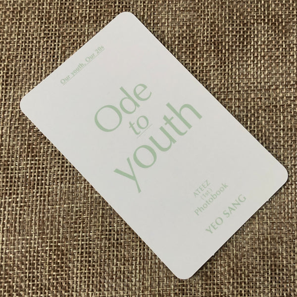 ATEEZ YEOSANG [ ODE TO YOUTH ] Official Photocard / New / Gift