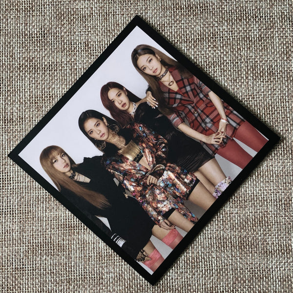 BLACKPINK GROUP [SQUARE UP] Official Postcard, 1st Mini Black Ver. / New / Gift