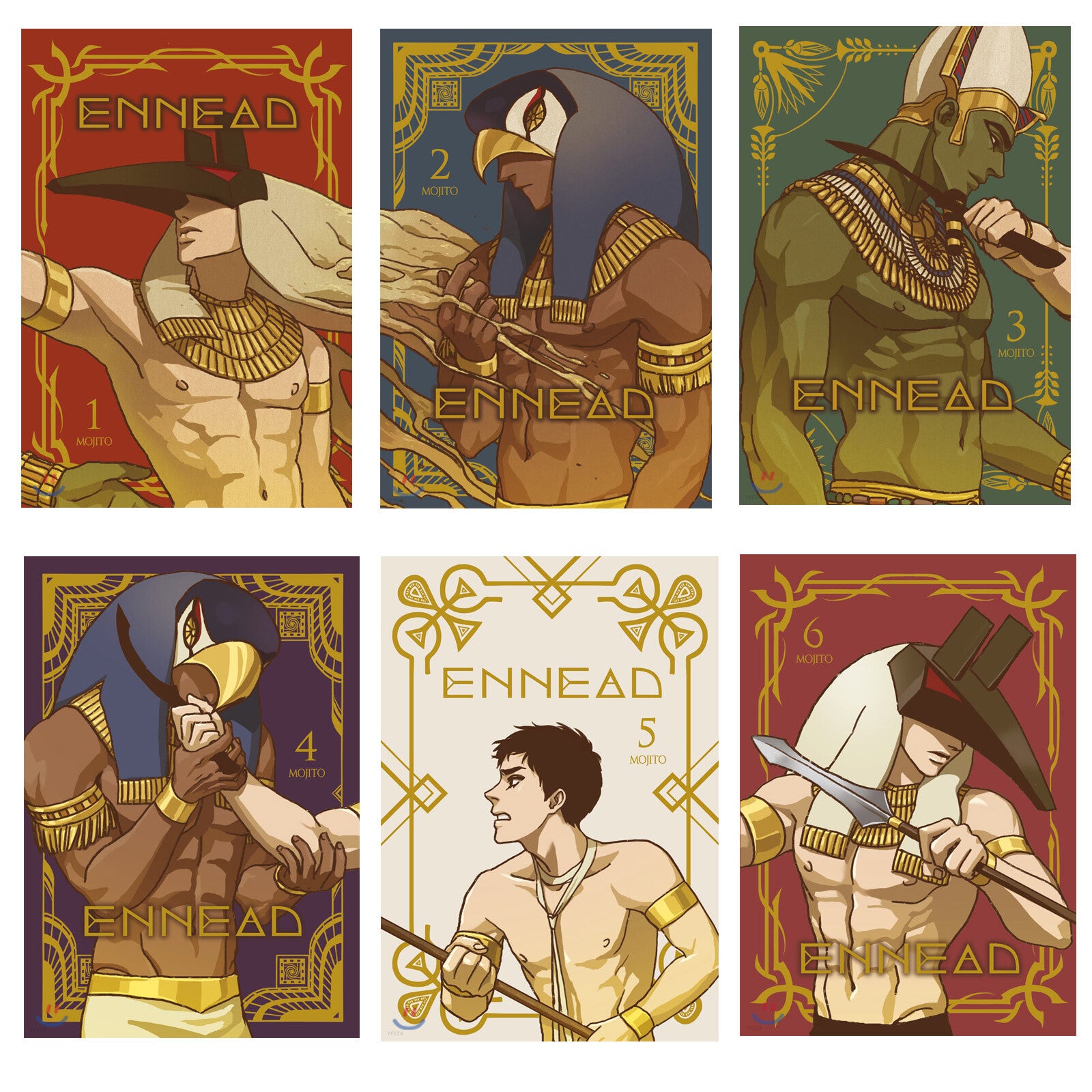 ENNEAD Vol.1-6 Whole Set Korean Webtoon Comics Manga Book Manhwa Line BL / New