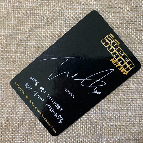 NCT 127 TAEIL [ Superhuman ] Official Photocard, 4th Mini / New / Gift