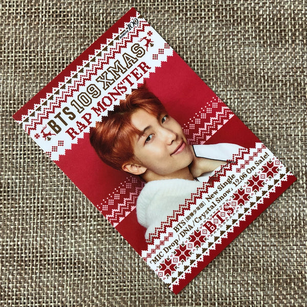 BTS RM [ JAPAN Shibuya 109 Christmas ] Official Photocard / New / Gift