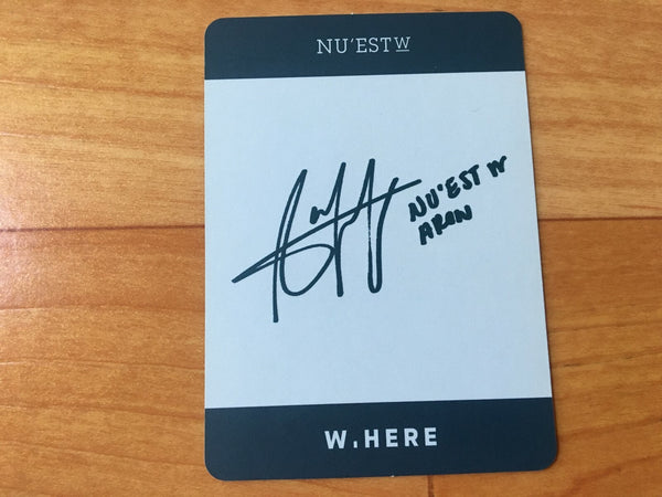 Nu'est ARON [ W.here ] Official Photocard, Album Portrait / New / Gift