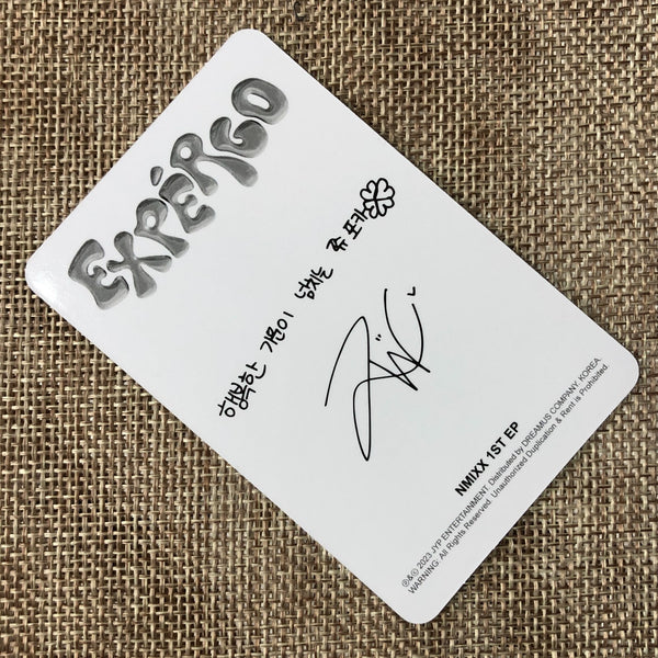 NMIXX JIWOO [ EXPERGO ] Official Photocard, 1st EP A Ver / New / Gift