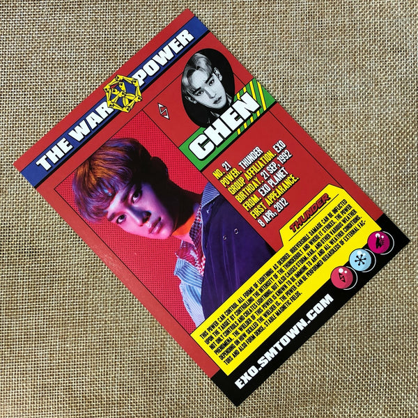 EXO CHEN #2 [THE WAR : The Power of Music] Official Postcard Photo / New / Gift