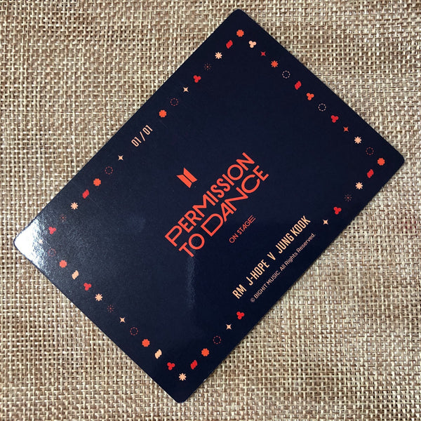 BTS GROUP 1/1 [PTD PERMISSION TO DANCE ON STAGE] Official Mini Photocard / Gift