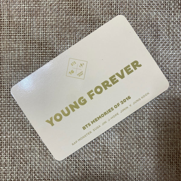 BTS GROUP [ Memories of 2016 DVD YOUNG FOREVER ] Official Photocard / New / Gift