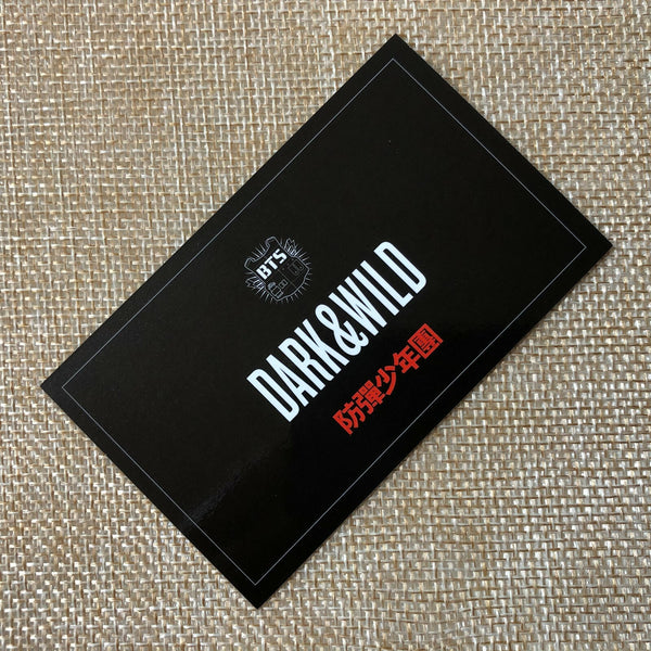 BTS Group #2[ Dark & Wild Official Photocard ] 1st Studio Album /NEW, RARE /+GFT