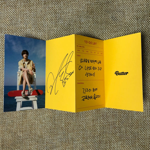 BTS JIN [ Butter ] Official Folded Message Card Photocard / New / Gift