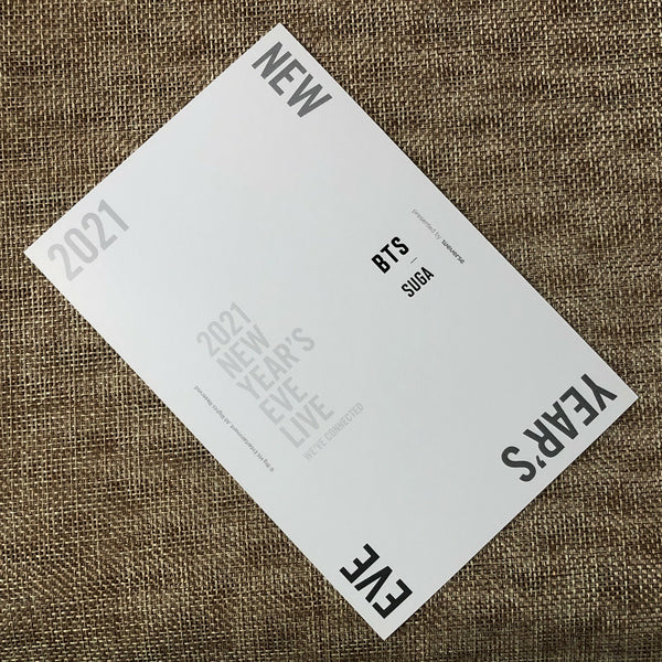BTS SUGA [ 2021 NEW YEAR'S EVE LIVE ] Official Postcard / New / Gift