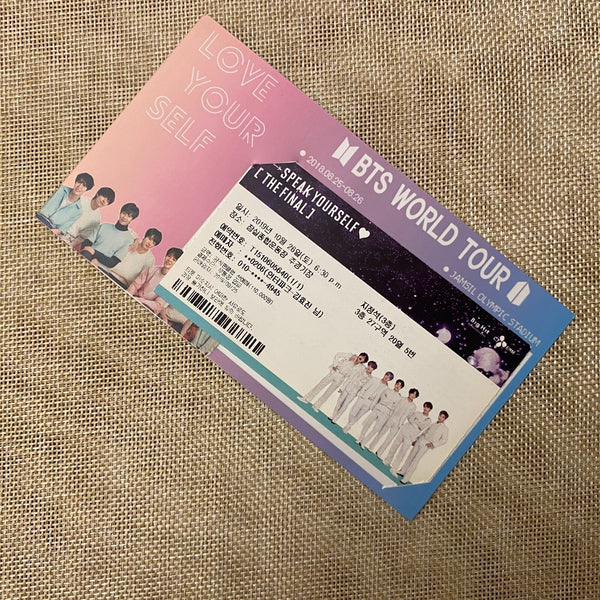 BTS 2019 #3 [ World Tour The Final ] Official Concert Ticket / Mint, Rare / Gift